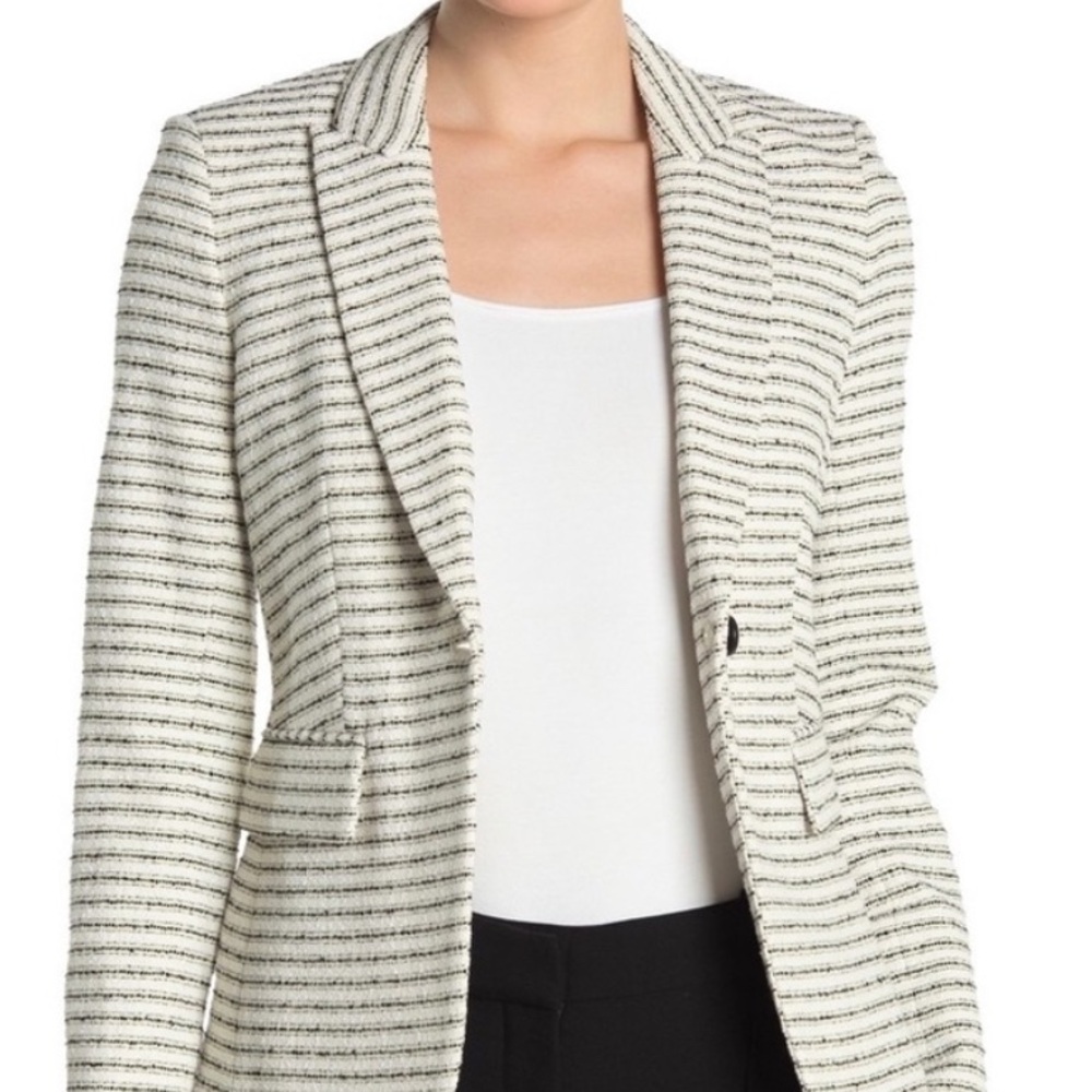 VERONICA BEARD Cutaway Tweed Dickey Jacket